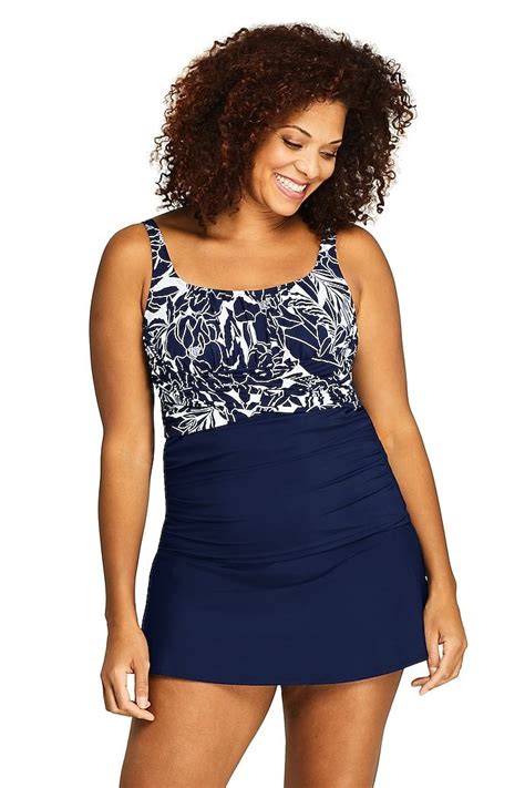 lands end bathing suits plus|underwire bathing suit plus size.